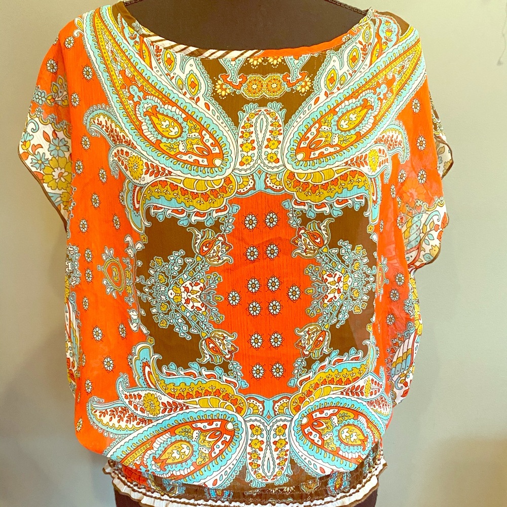 Cha Cha Vente Multi Colored Blouse. - image 1